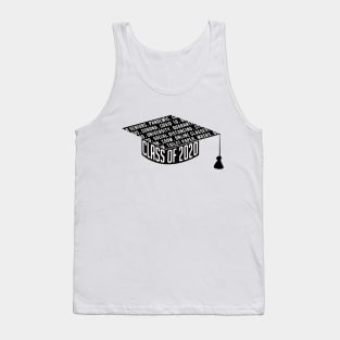 Class of 2020 Graduation Cap Pandemic Covid-19 Tank Top